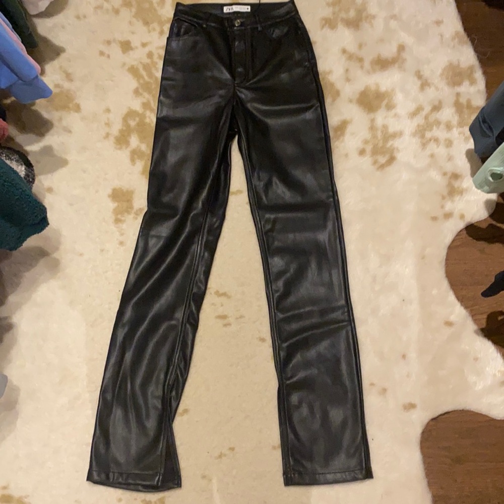 Zara leather pants size 2